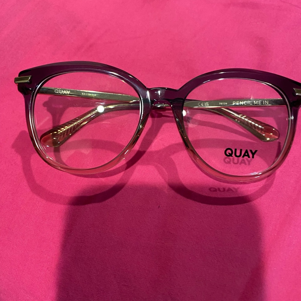 Quay Australia Purple and Gold Glasses